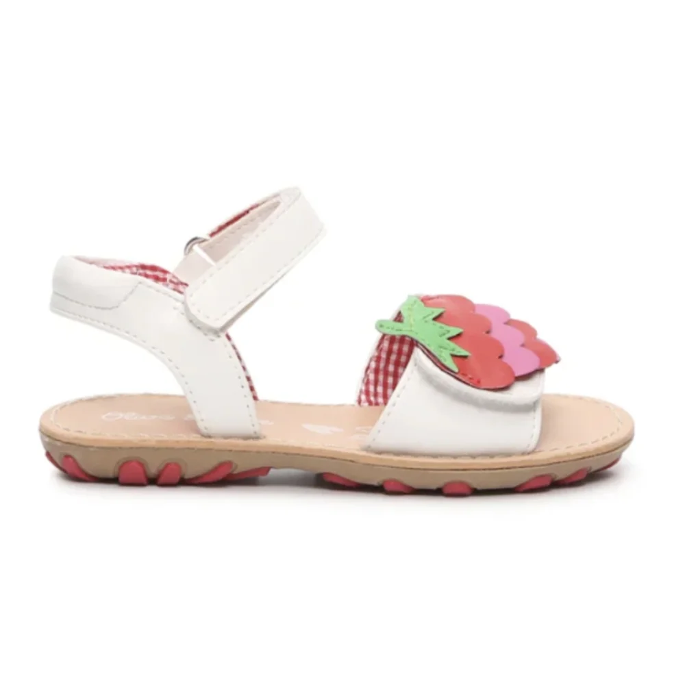 NIB Olive & Edie Lil' Sweetie Sandal Strawberry Appliqué Shoe Size 5T